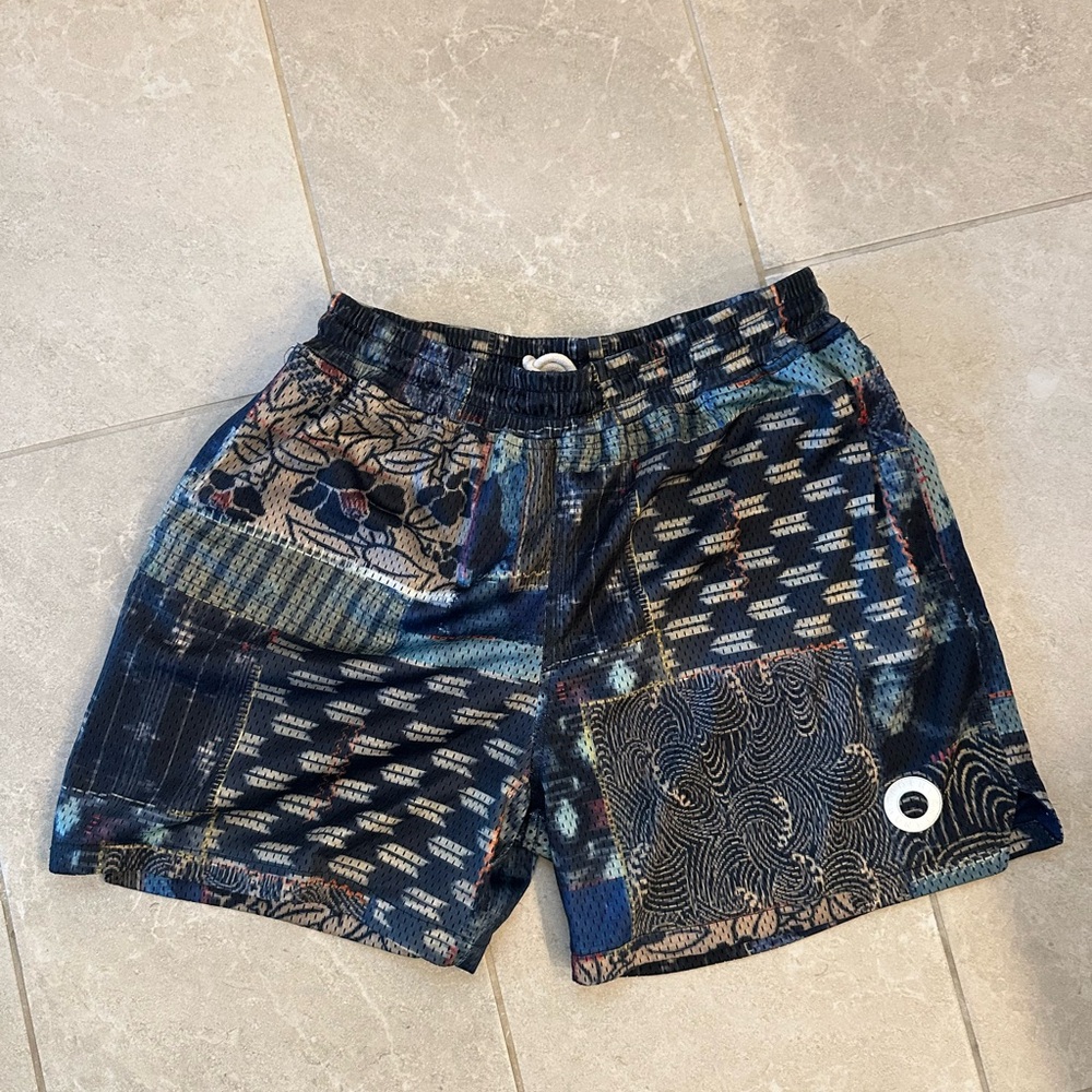 Rare Trophy Hunting Shorts with Artistic Patchwork Design